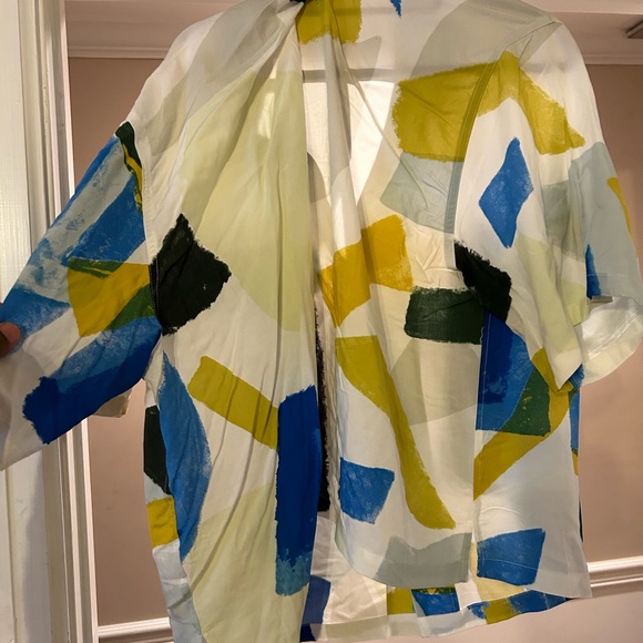 Abstract Patterned Kimono Jacket - Picture 2 of 4